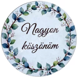 Mdf tábla, kerek, Nagyon köszönöm, 5 cm