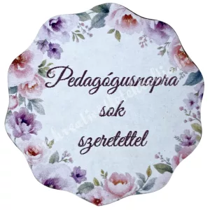 Mdf tábla, hullámos, Pedagógusnapra, 5 cm