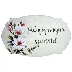 Mdf tábla, Pedagógusnapra szeretettel, 6,5x4 cm