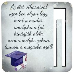 Mdf pénzátadó, diplomasapka, 8,5x8,5 cm