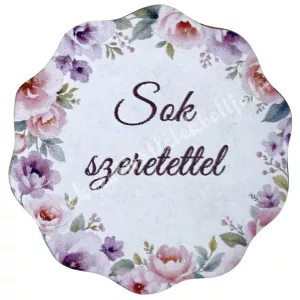Mdf tábla, hullámos, Sok szeretettel, 5 cm