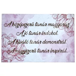   Mdf tábla, téglalap, A középszerű tanár magyaráz..., 6x4 cm