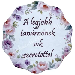 Mdf tábla, hullámos, A legjobb tanárnőnek, 5 cm