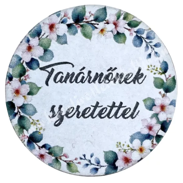 Mdf tábla, ovális, Tanárnőnek szeretettel, 3,5 cm