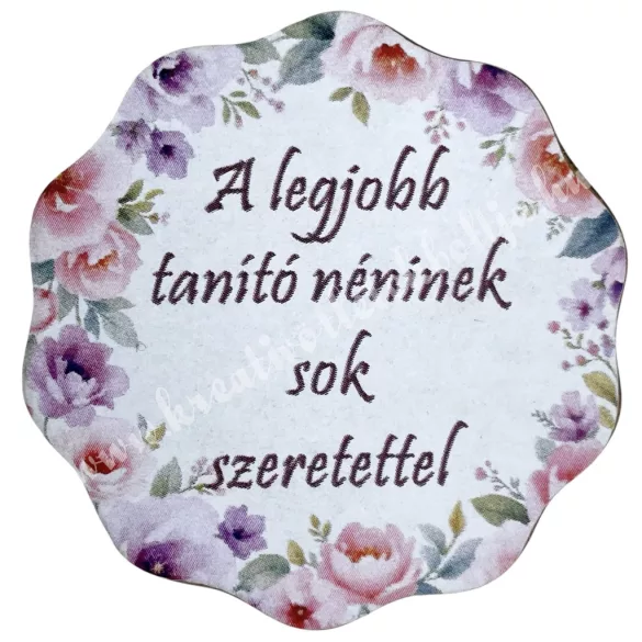Mdf tábla, hullámos, A legjobb tanító néninek, 5 cm