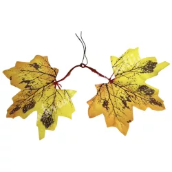 Őszi leveles ág, sárga-napsárga, 15 cm