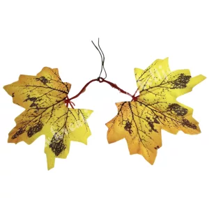 Őszi leveles ág, sárga-napsárga, 15 cm