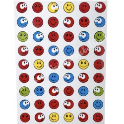 Öntapadó matrica, smiley, 8,5x11,5 cm
