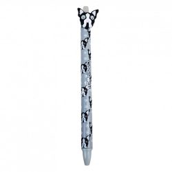 Radírozható toll, kutyás, szürke, 14,5 cm