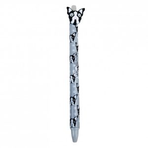 Radírozható toll, kutyás, szürke, 14,5 cm