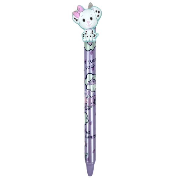 Radírozható toll, dalmata, lila, 14,5 cm