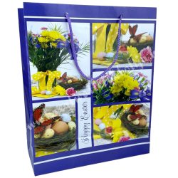 Ajándéktasak, húsvét, lila, 26x32 cm