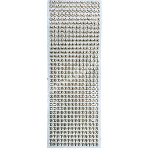 Öntapadós strassz, arany, 6 mm