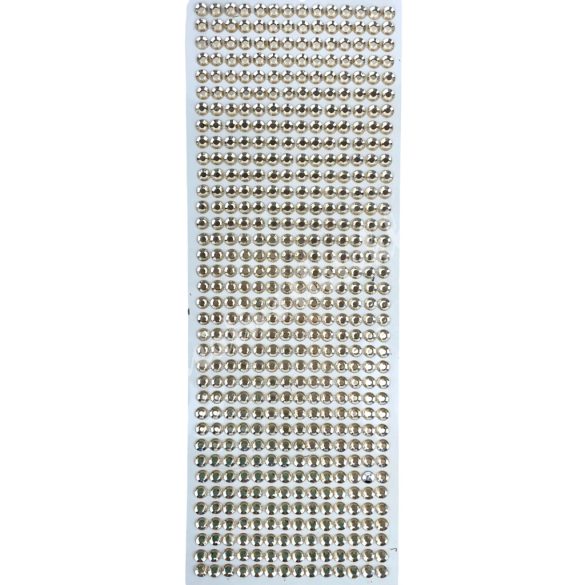Öntapadós strassz, arany, 6 mm