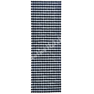 Öntapadós strassz, fekete, 5 mm
