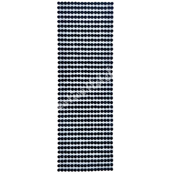 Öntapadós strassz, fekete, 5 mm