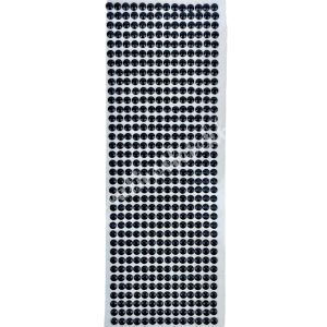Öntapadós strassz, fekete, 6 mm