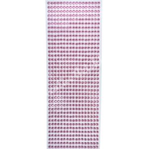 Öntapadós strassz, rózsaszín, 5 mm