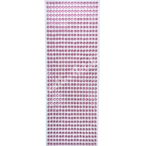 Öntapadós strassz, rózsaszín, 5 mm