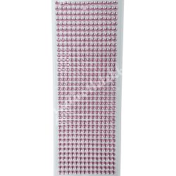 Öntapadós strassz, rózsaszín, 6 mm