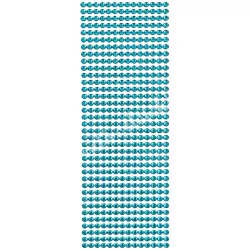 Öntapadós strassz, türkizkék, 6 mm