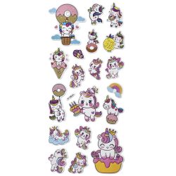 Matrica, unikornis, 8x18 cm