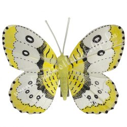 Csipeszes pillangó, sárga, 7,6x6,5 cm