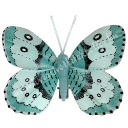 Csipeszes pillangó, türkiz, 7,6x6,5 cm