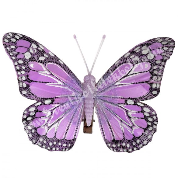 Csipeszes pillangó, lila, 11x8,5 cm