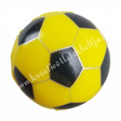 Műanyag focilabda, sárga, 6 cm