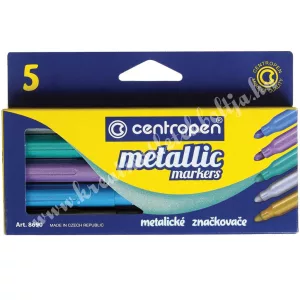 Centropen metál filctoll készlet, 5 db/csomag