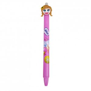 Radírozható toll, Anna, pink, 14,5 cm