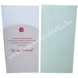 Pénzátadó zsebes boríték, ballagásra, 11x21,5 cm