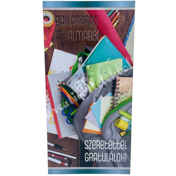 Pénzátadó zsebes boríték, ballagásra, 11x21,5 cm