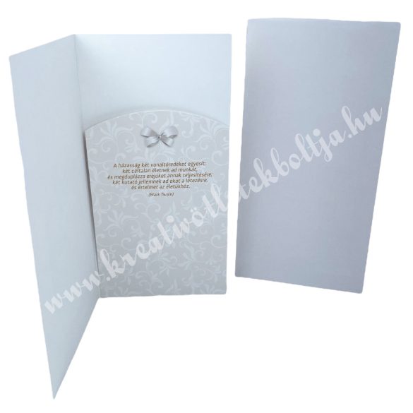 Pénzátadó zsebes boríték, esküvőre, 11x21,5 cm