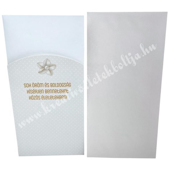 Pénzátadó zsebes boríték, esküvőre, 11x21,5 cm