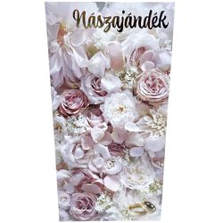 Pénzátadó zsebes boríték, esküvőre, 11x21,5 cm