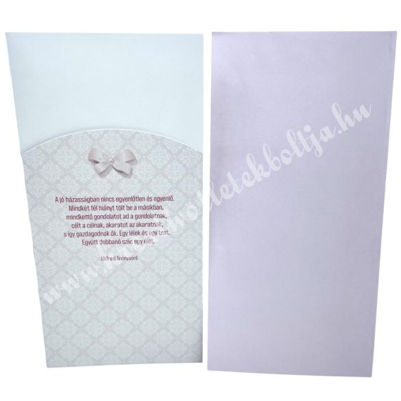 Pénzátadó zsebes boríték, esküvőre, 11x21,5 cm