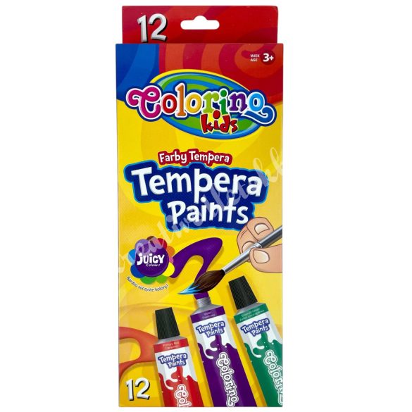 Tempera festék készlet, 12x12 ml