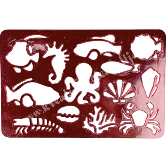 Stencil 184., tenger, 19x12,5 cm