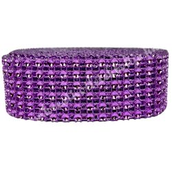 Strasszos szalag, világoslila (110) 3 cm