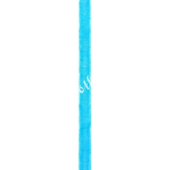 Bársonyszalag, türkiz, 10 mm
