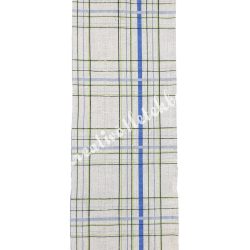 Szalag, kockás 6., kék-zöld-fehér, 100 mm