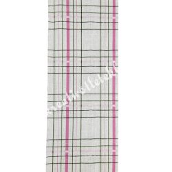 Szalag, kockás 7., pink-zöld-fekete-fehér, 100 mm