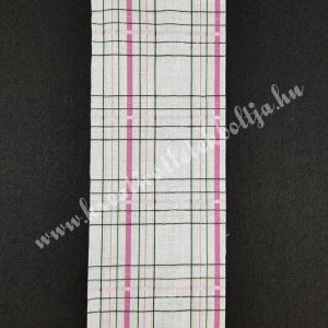 Szalag, kockás 7., pink-zöld-fekete-fehér, 100 mm