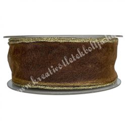 Organzaszalag, sötétbarna 