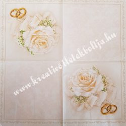 Szalvéta, esküvő, 33x33 cm (29)