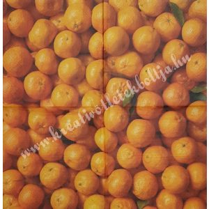 Szalvéta, déli gyümölcsök, narancs, 33x33 cm (5)