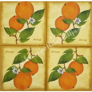 Szalvéta, déligyümölcs, narancs, 33x33 cm (7)