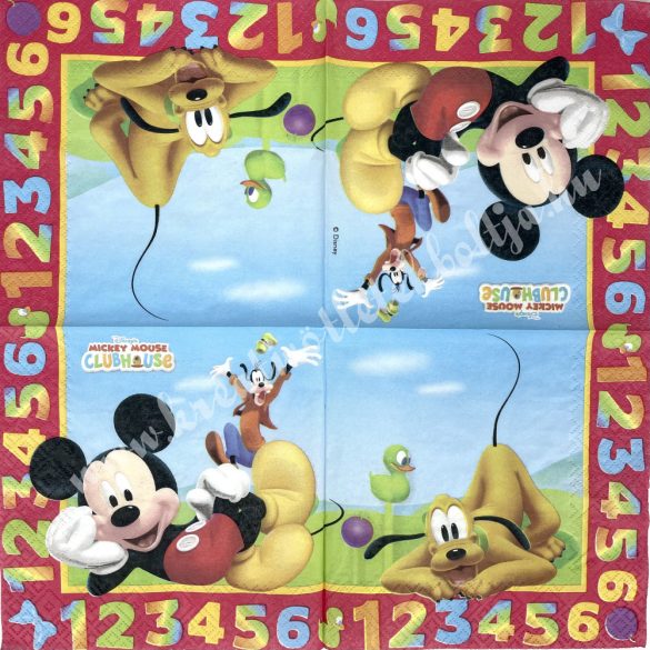 Szalvéta, Disney-mintás, Mickey egér, 33x33 cm (4)